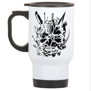 Retro Japanese Samurai Stainless Steel Travel Mug