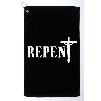 Repent Jesus Saves Religious Gift Golf Towel