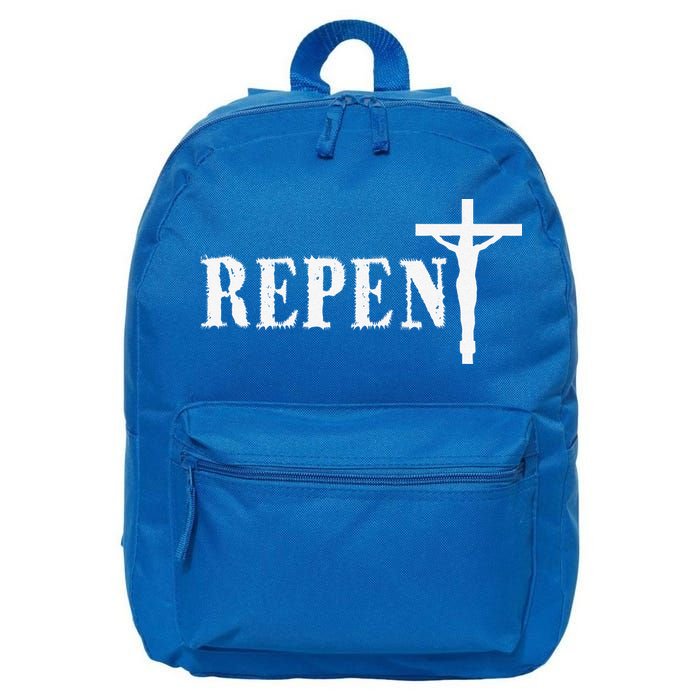 Repent Jesus Saves Religious Gift 16 in Basic Backpack