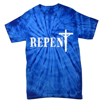 Repent Jesus Saves Religious Gift Tie-Dye T-Shirt
