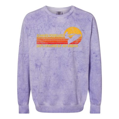 Retro Jet Ski 100 Chance Of Jetskiing Jet Skier Vintage Colorblast Crewneck Sweatshirt