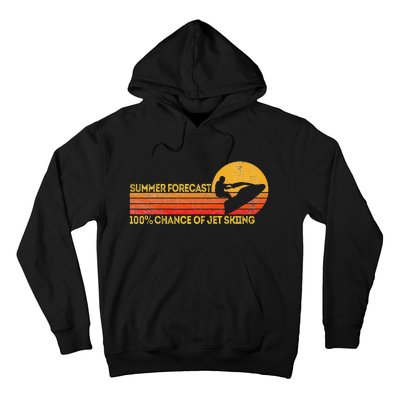 Retro Jet Ski 100 Chance Of Jetskiing Jet Skier Vintage Hoodie