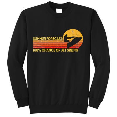 Retro Jet Ski 100 Chance Of Jetskiing Jet Skier Vintage Sweatshirt