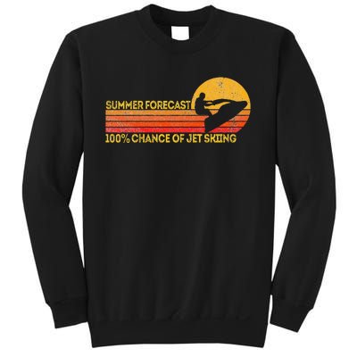 Retro Jet Ski 100 Chance Of Jetskiing Jet Skier Vintage Sweatshirt