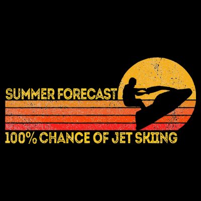 Retro Jet Ski 100 Chance Of Jetskiing Jet Skier Vintage T-Shirt