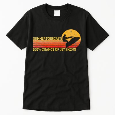 Retro Jet Ski 100 Chance Of Jetskiing Jet Skier Vintage Tall T-Shirt