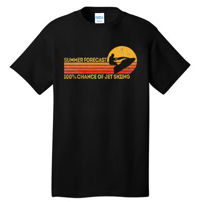 Retro Jet Ski 100 Chance Of Jetskiing Jet Skier Vintage Tall T-Shirt