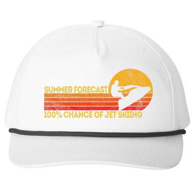 Retro Jet Ski 100 Chance Of Jetskiing Jet Skier Vintage Snapback Five-Panel Rope Hat