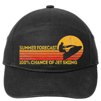 Retro Jet Ski 100 Chance Of Jetskiing Jet Skier Vintage 7-Panel Snapback Hat