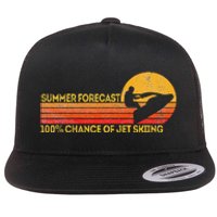 Retro Jet Ski 100 Chance Of Jetskiing Jet Skier Vintage Flat Bill Trucker Hat