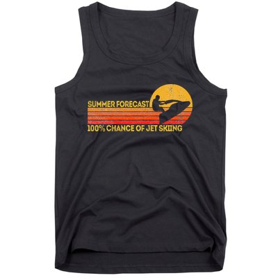 Retro Jet Ski 100 Chance Of Jetskiing Jet Skier Vintage Tank Top