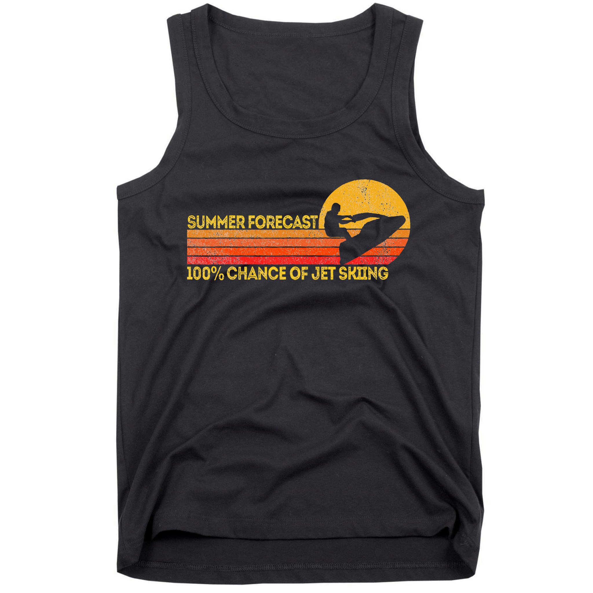Retro Jet Ski 100 Chance Of Jetskiing Jet Skier Vintage Tank Top