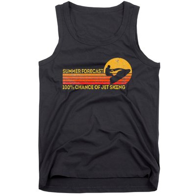 Retro Jet Ski 100 Chance Of Jetskiing Jet Skier Vintage Tank Top