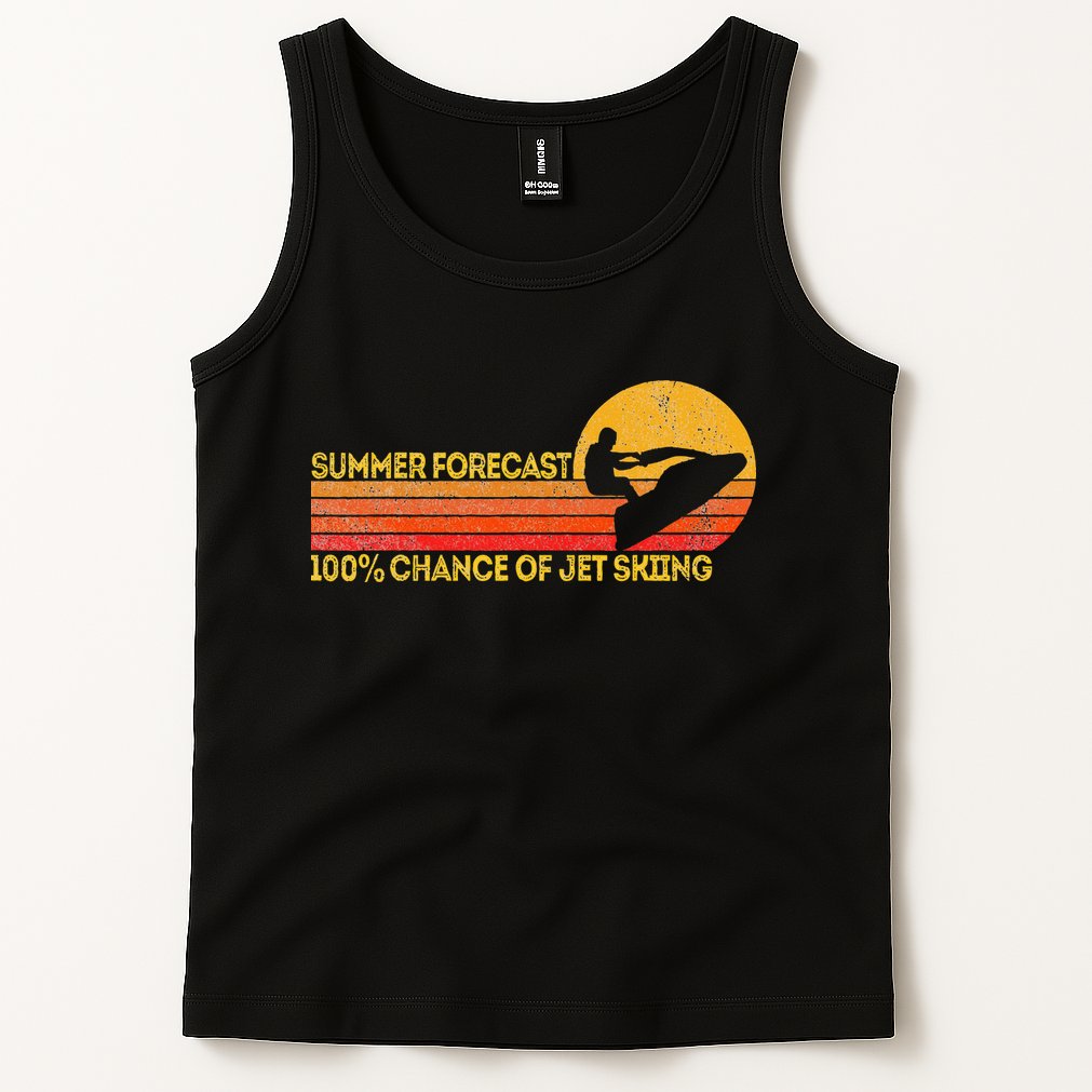 Retro Jet Ski 100 Chance Of Jetskiing Jet Skier Vintage Tank Top