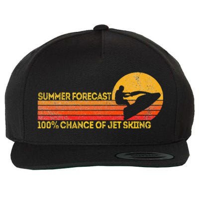 Retro Jet Ski 100 Chance Of Jetskiing Jet Skier Vintage Wool Snapback Cap