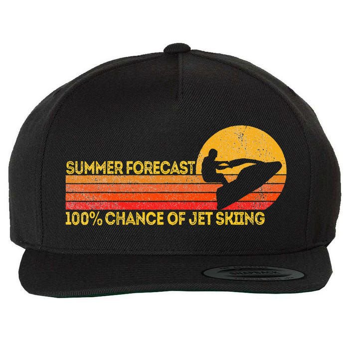 Retro Jet Ski 100 Chance Of Jetskiing Jet Skier Vintage Wool Snapback Cap