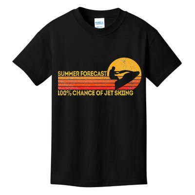 Retro Jet Ski 100 Chance Of Jetskiing Jet Skier Vintage Kids T-Shirt