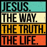 Retro Jesus The Way Truth Life Christian Bible Prayer Cooling Performance Crew T-Shirt