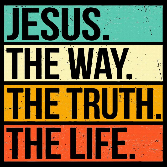 Retro Jesus The Way Truth Life Christian Bible Prayer Cooling Performance Crew T-Shirt