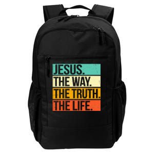 Retro Jesus The Way Truth Life Christian Bible Prayer Daily Commute Backpack