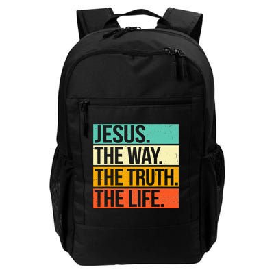 Retro Jesus The Way Truth Life Christian Bible Prayer Backpack