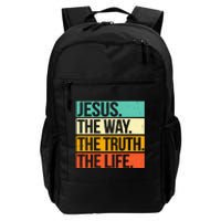 Retro Jesus The Way Truth Life Christian Bible Prayer Daily Commute Backpack