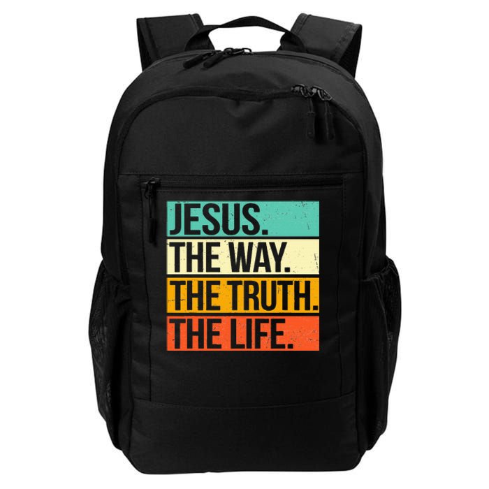 Retro Jesus The Way Truth Life Christian Bible Prayer Daily Commute Backpack