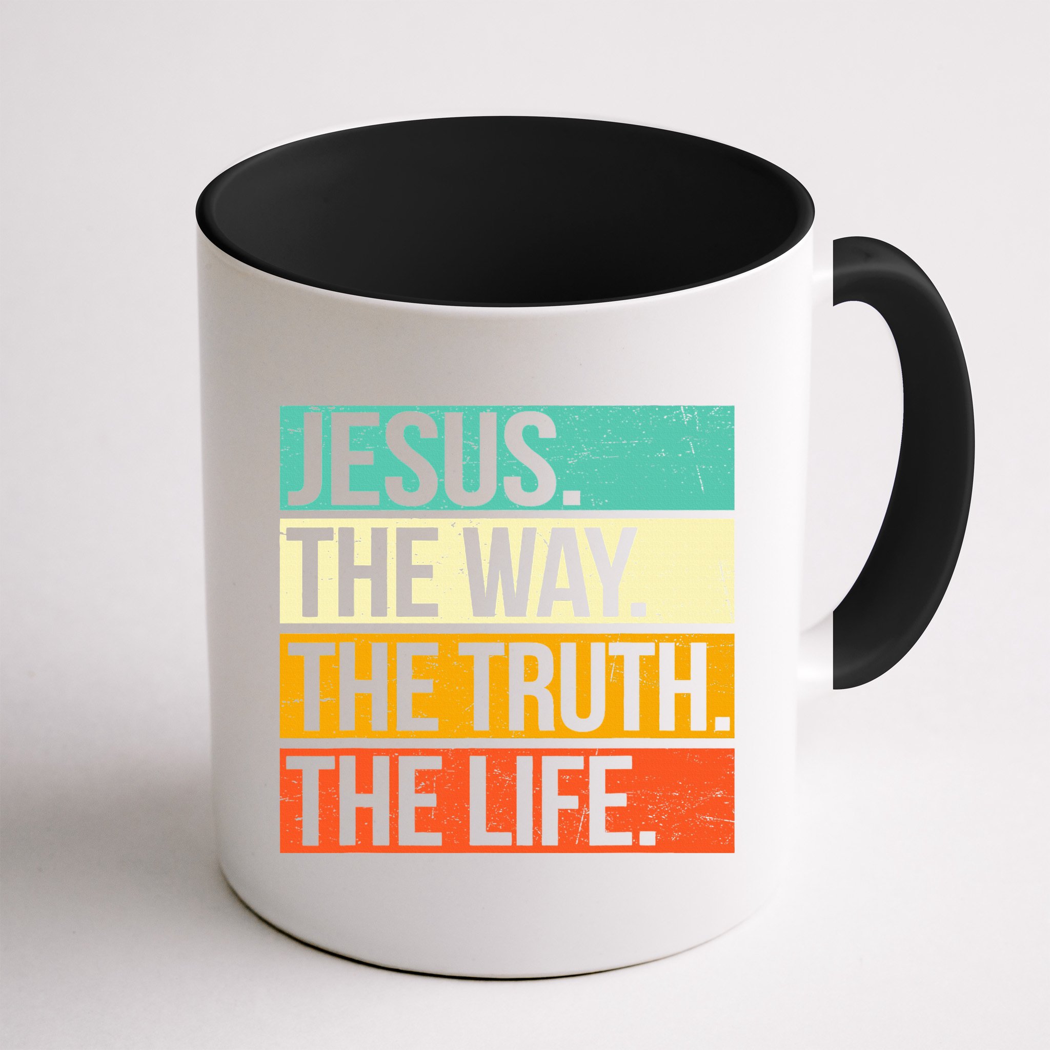 Retro Jesus The Way Truth Life Christian Bible Prayer Mug