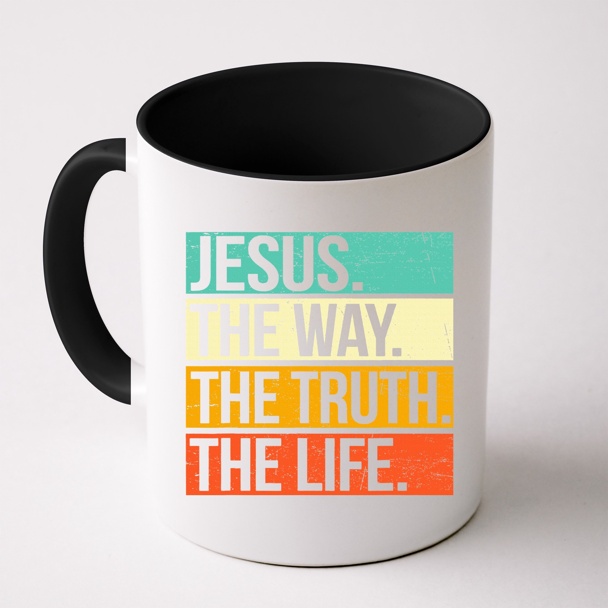 Retro Jesus The Way Truth Life Christian Bible Prayer Mug