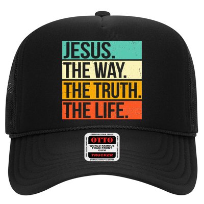 Retro Jesus The Way Truth Life Christian Bible Prayer Hat