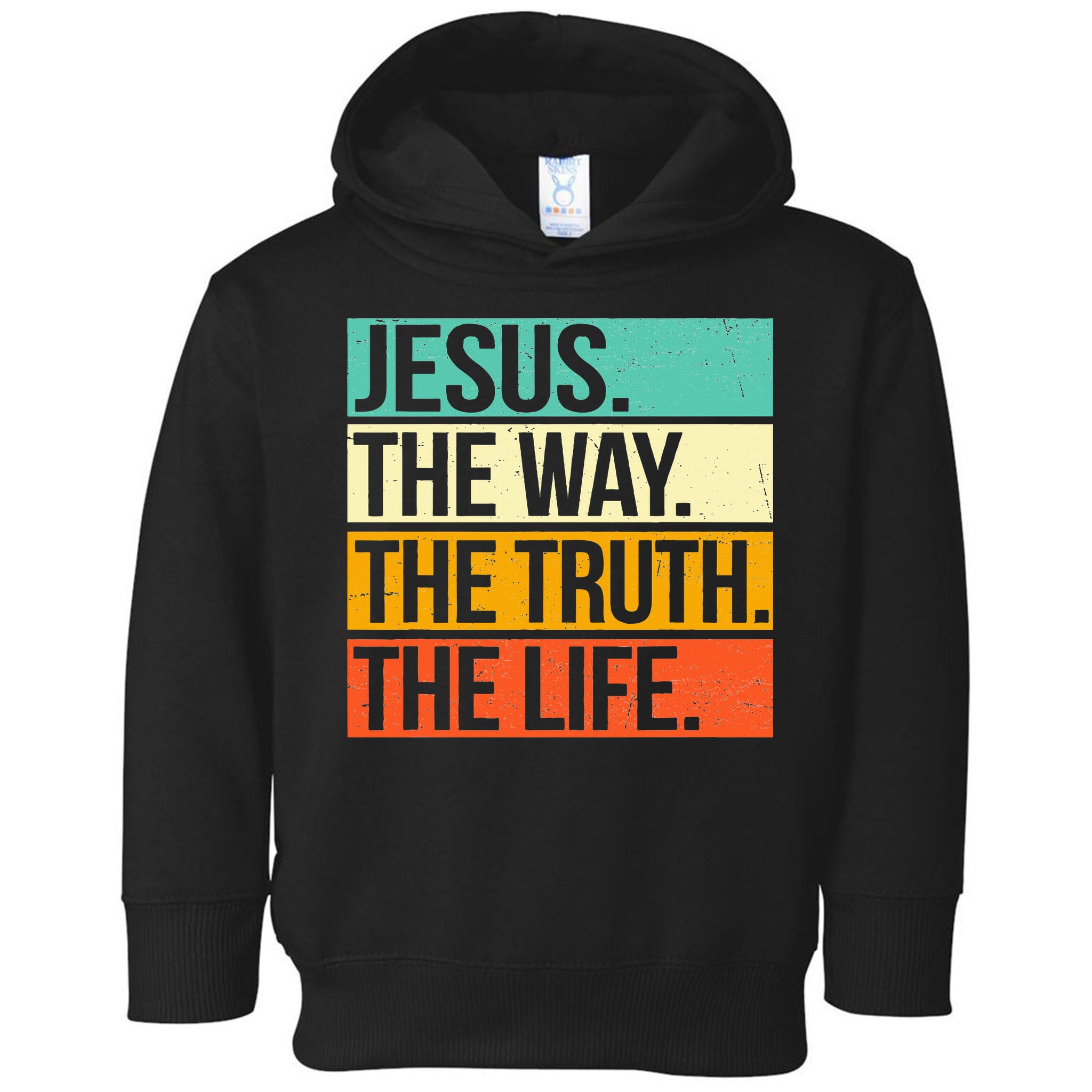 Retro Jesus The Way Truth Life Christian Bible Prayer Toddler Hoodie