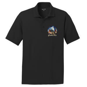 Retro Joshua Tree National Park Night Camping Hiking PosiCharge RacerMesh Polo