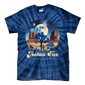 Retro Joshua Tree National Park Night Camping Hiking Tie-Dye T-Shirt