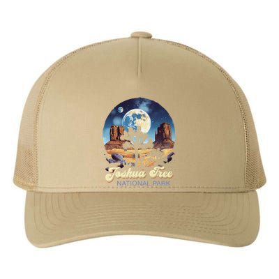 Retro Joshua Tree National Park Night Camping Hiking Yupoong Adult 5-Panel Trucker Hat