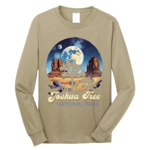 Retro Joshua Tree National Park Night Camping Hiking Long Sleeve Shirt