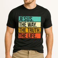 Retro Jesus The Way Truth Life Christian Bible Cooling Performance Crew T-Shirt