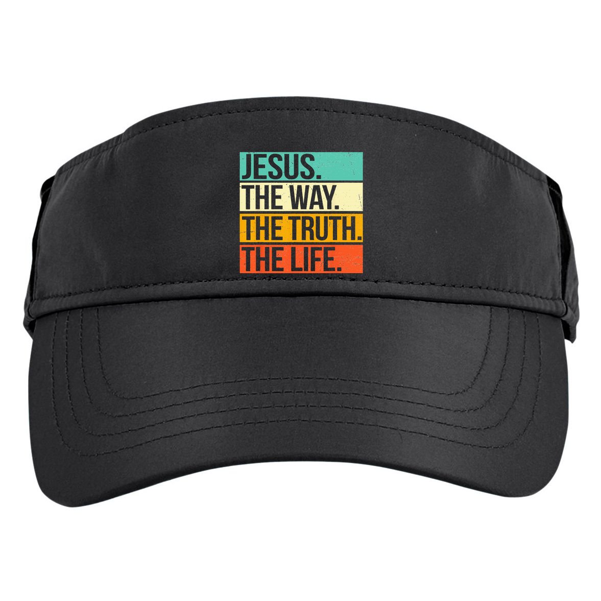 Retro Jesus The Way Truth Life Christian Bible Adult Drive Performance Visor