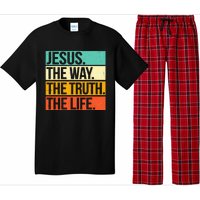 Retro Jesus The Way Truth Life Christian Bible Pajama Set