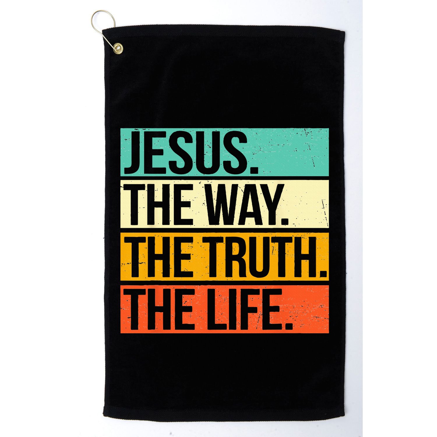 Retro Jesus The Way Truth Life Christian Bible Golf Towel