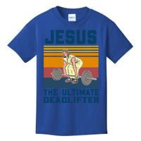 Retro Jesus The Ultimate Deadlifter Christian Gym Clothing Great Gift Kids T-Shirt