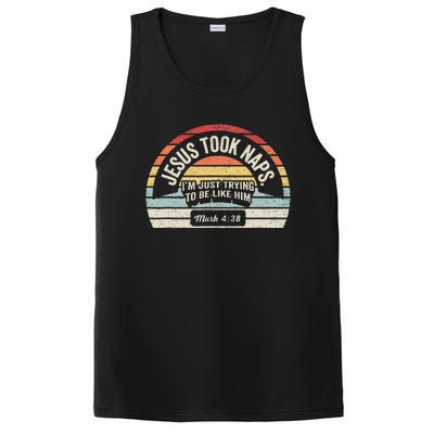 Retro Jesus Took Naps Mark 438 Christian Funny Faith PosiCharge Competitor Tank