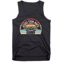 Retro Jesus Took Naps Mark 438 Christian Funny Faith Tank Top