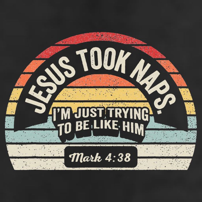 Retro Jesus Took Naps Mark 438 Christian Funny Faith Cool Comfort Performance Bucket Hat