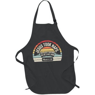 Retro Jesus Took Naps Mark 438 Christian Funny Faith Apron