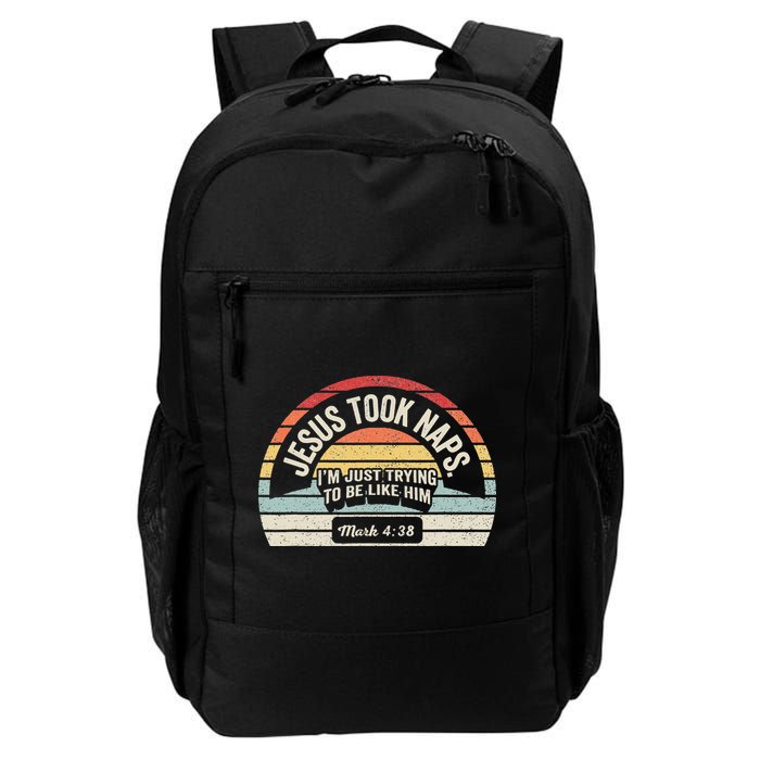 Retro Jesus Took Naps Mark 438 Christian Funny Faith Backpack