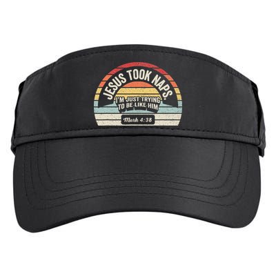 Retro Jesus Took Naps Mark 438 Christian Funny Faith Adult Drive Performance Visor