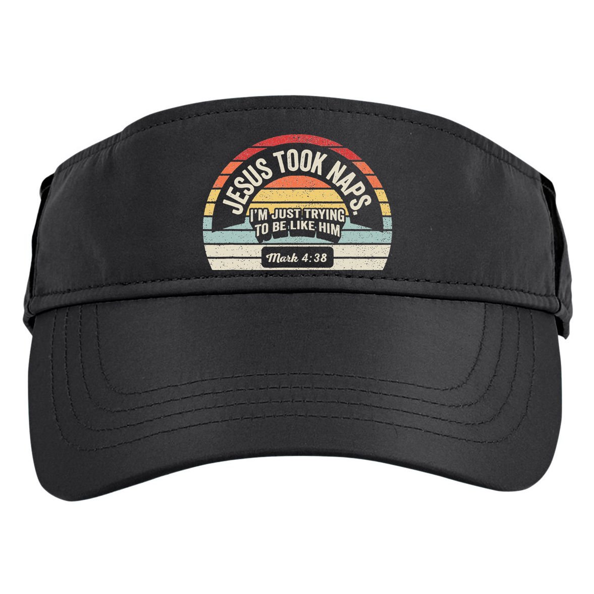 Retro Jesus Took Naps Mark 438 Christian Funny Faith Adult Drive Performance Visor