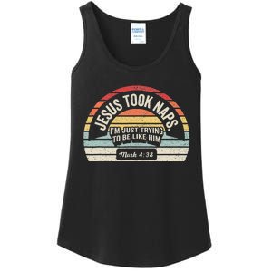 Retro Jesus Took Naps Mark 438 Christian Funny Faith Ladies Essential Tank