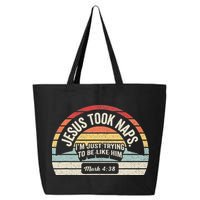 Retro Jesus Took Naps Mark 438 Christian Funny Faith 25L Jumbo Tote