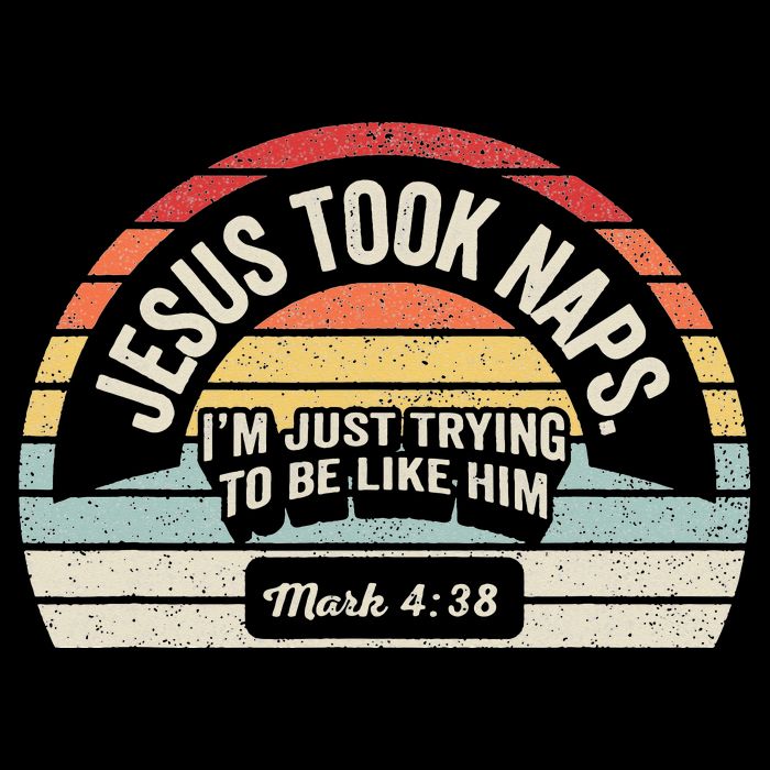 Retro Jesus Took Naps Mark 438 Christian Funny Faith Zip Tote Bag